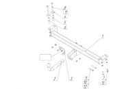 Фаркоп 7610-A Oris на Chery Tiggo 3 2017-2020 без выреза в бампере. Тип шара: A. Нагрузки: 1200/75 кг, масса фаркопа 15,5 кг (без электрики в комплекте) от магазина ФаркопРос